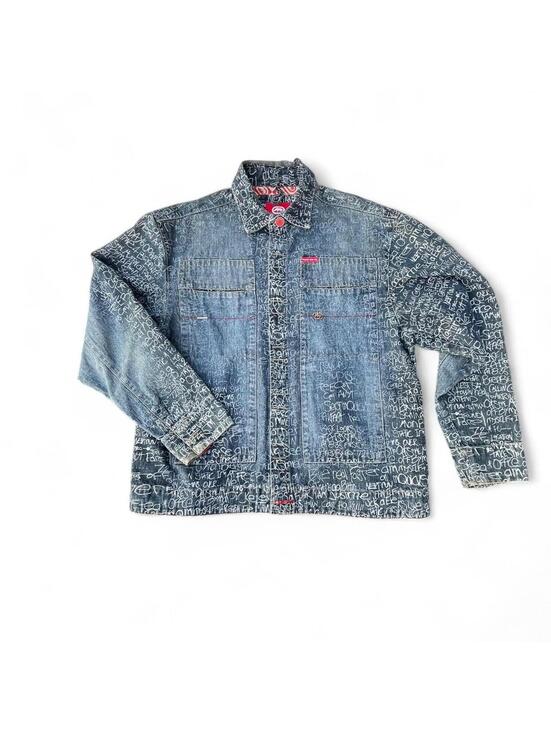 Other - 42-Echo denim jacket with all-over print, featuring a unique design